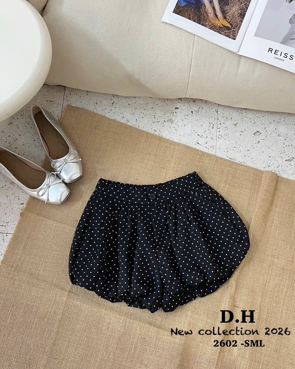  A209 Quần bom bí chấm bi 50% lưng chun - ĐEN - G41 