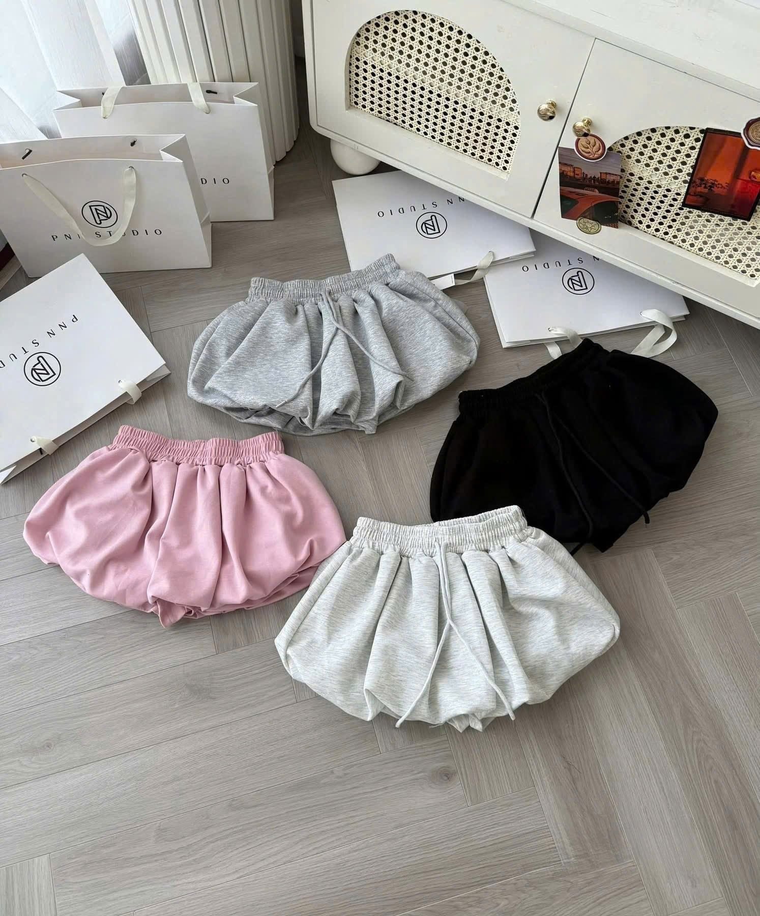  Chân váy bom bí lưng chun bảng dài - XÁM ĐẬM - T3 