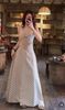 Váy maxi cổ v phối ren xoắn ngực dáng dài chấm bi - KEM - K166 (EO S<68, M<72)