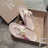  Dép lê xỏ ngón đúc cao su đính charm sao biển - HỒNG - B4 