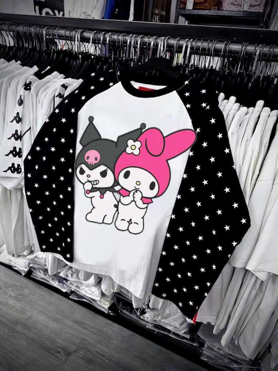  Áo thun tay dài phối tay raglan họa tiết - MÃ 2 - R2 