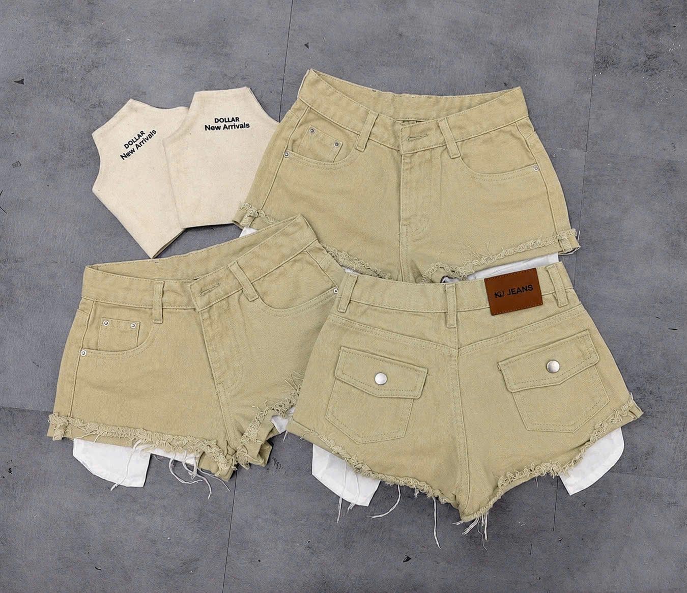  Quần short ngắn lộ túi BASIC - BE - T4 (EO S<64, M<68, L<72) 