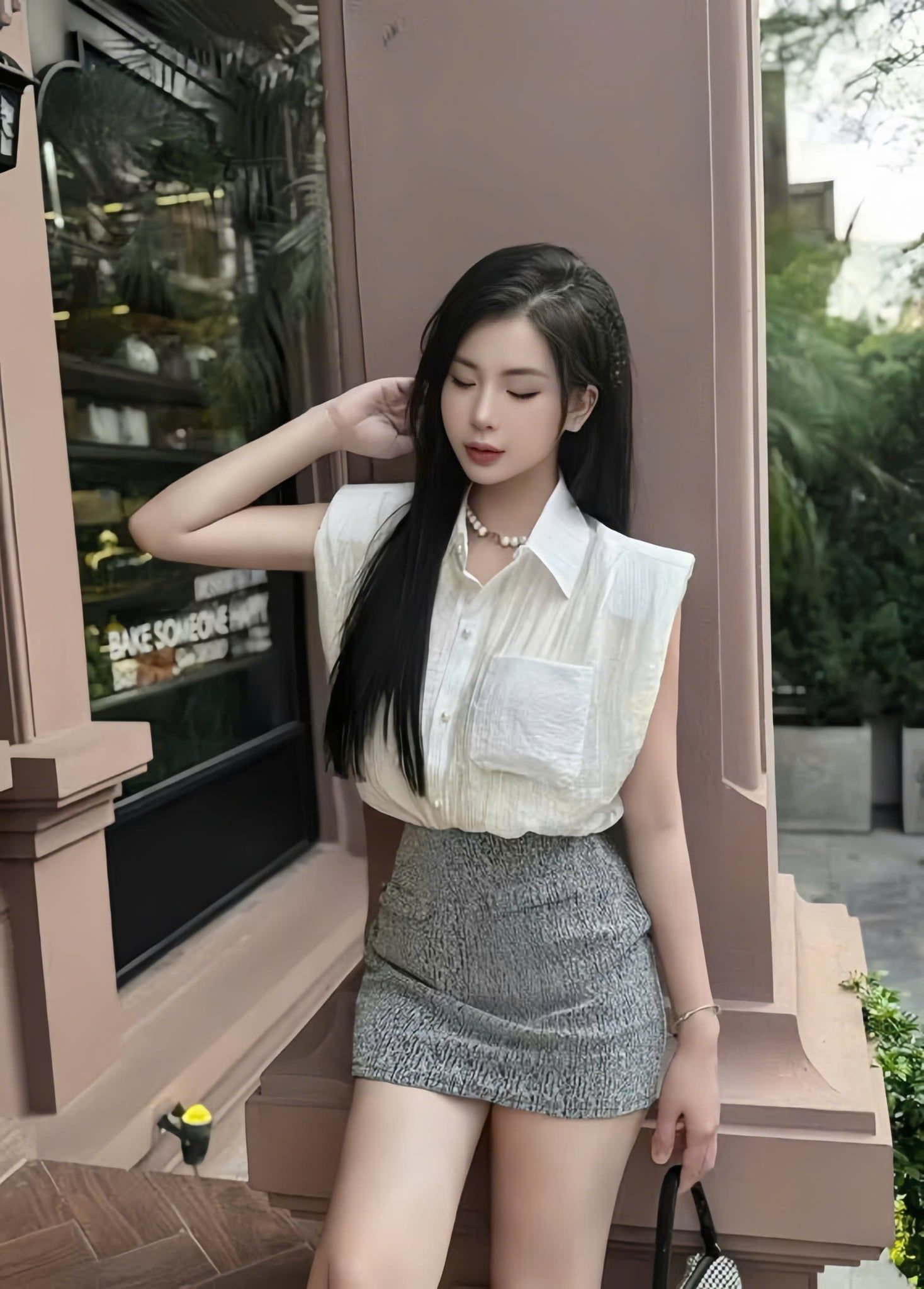  Set áo đủi tay hến mix chân váy form A - XÁM - V204 (EO S<68, M<72) - HÀNG SALE KO HỖ TRỢ ĐỔI TRẢ DƯỚI MỌI HÌNH THỨC 