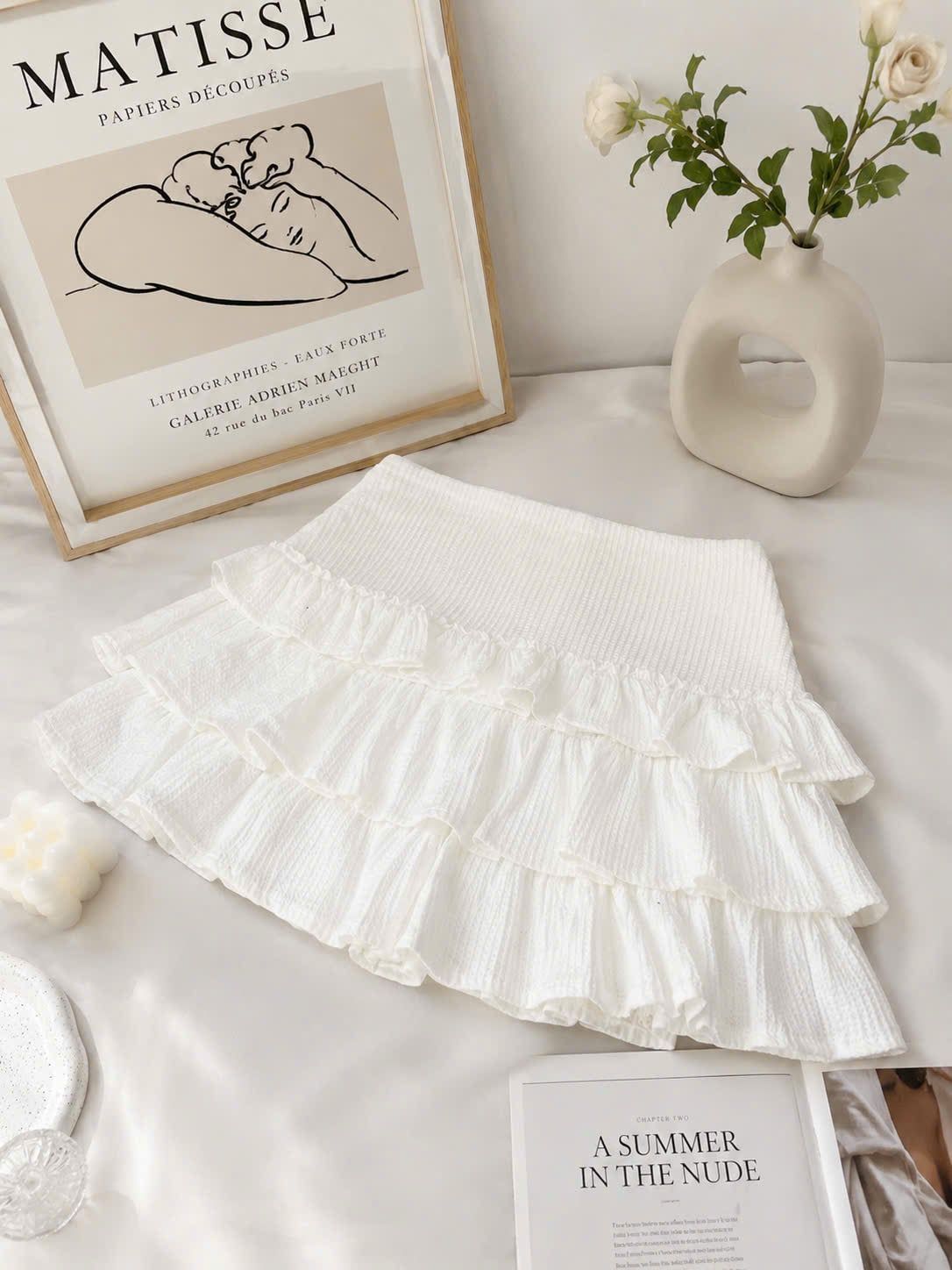  CHÂN VÁY TẦNG - TRẮNG - Q82 