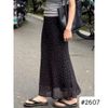Chân váy suông dài hàng đúp 2 lớp họa tiết hàng qc - CHẤM BI - H63 (EO M<66, L<70)