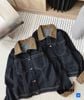 Áo khoác denim phối cổ sơ mi năng động - H110