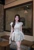  Váy tay bồng cổ sơ mi dáng bồng 2 bên tiểu thư - H240 (EO S<68, M<72) 