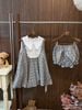  Set 2 món váy bí sát nách phối cổ sen kèm quần bảo hộ - V29 