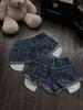  Quần short ngắn lộ túi dập chữ đá - XANH - Q4 (EO S<66, M<70, L<74) 