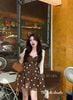  Set 2 món váy hai dây form babydoll chấm bi kèm áo khoác - Q61 