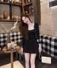  Set 2 món váy hai hai phối viền ren kèm áo khoác siêu hot - ĐEN - Q62 