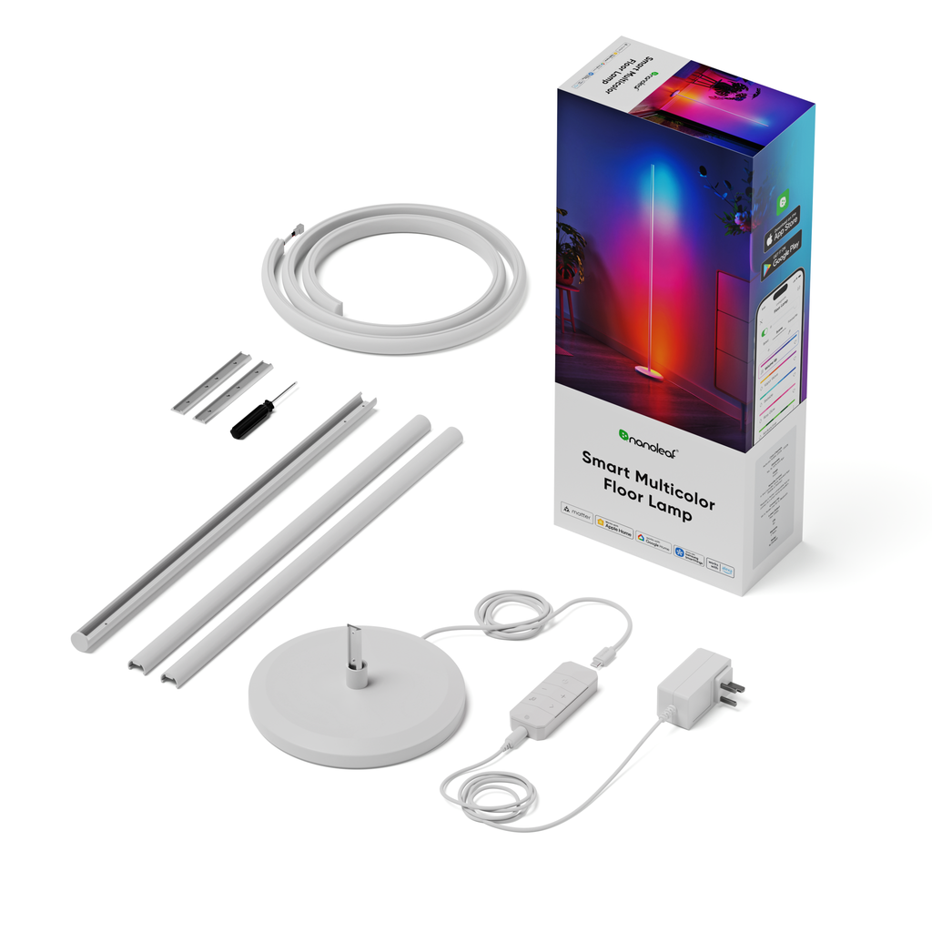 Đèn Cây Thông Minh Nanoleaf Matter Smart Floor Lamp – 16 Triệu Màu, 1700lm, Đồng Bộ Nhạc, Điều Khiển Giọng Nói