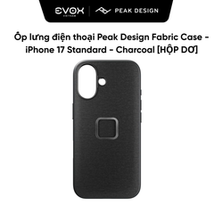Ốp lưng điện thoại Peak Design Fabric Case - iPhone 17 Standard - Charcoal [Hàng mới - hộp dơ]