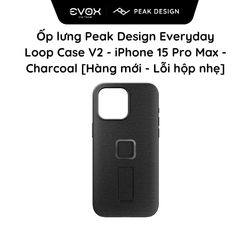 Ốp lưng Peak Design Everyday Loop Case V2 - iPhone 15 Pro Max - Charcoal [Hàng mới - Lỗi hộp nhẹ]