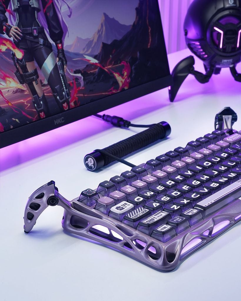 Bàn phím cơ Magnetic HE Gaming Gravastar Mercury V75 Pro - Iron Purple