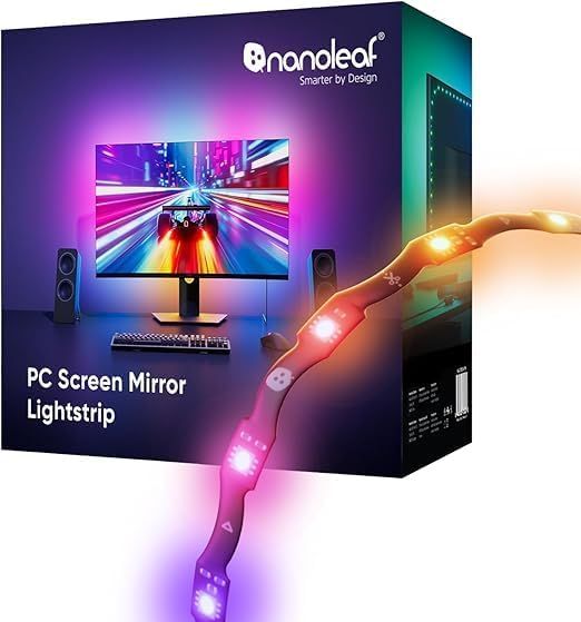 Đèn LED Dán Màn Hình PC Nanoleaf Screen Mirror Lightstrip 2.5M – 75 LED RGB, Đồng bộ màu Screen Mirroring, có thể cắt tỉa, Cho Màn 27–32 Inch