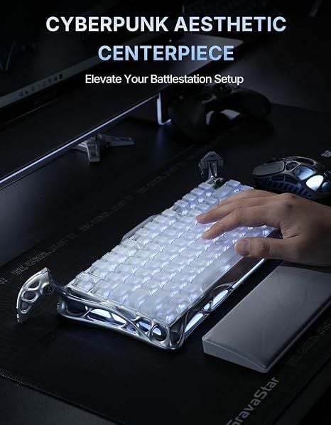 Bàn phím Gaming Gravastar Mercury K1 Pro - Ghost Silver