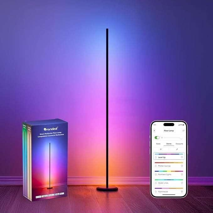 Đèn Cây Thông Minh Nanoleaf Matter Smart Floor Lamp – 16 Triệu Màu, 1700lm, Đồng Bộ Nhạc, Điều Khiển Giọng Nói