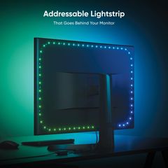 Đèn LED Dán Màn Hình PC Nanoleaf Screen Mirror Lightstrip 2.5M – 75 LED RGB, Đồng bộ màu Screen Mirroring, có thể cắt tỉa, Cho Màn 27–32 Inch