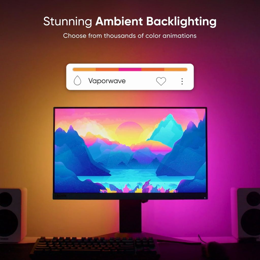 Đèn LED Dán Màn Hình PC Nanoleaf Screen Mirror Lightstrip 2.5M – 75 LED RGB, Đồng bộ màu Screen Mirroring, có thể cắt tỉa, Cho Màn 27–32 Inch