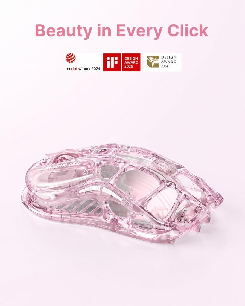 Chuột không dây Gaming GravaStar Mercury M2 - Crystal Rose