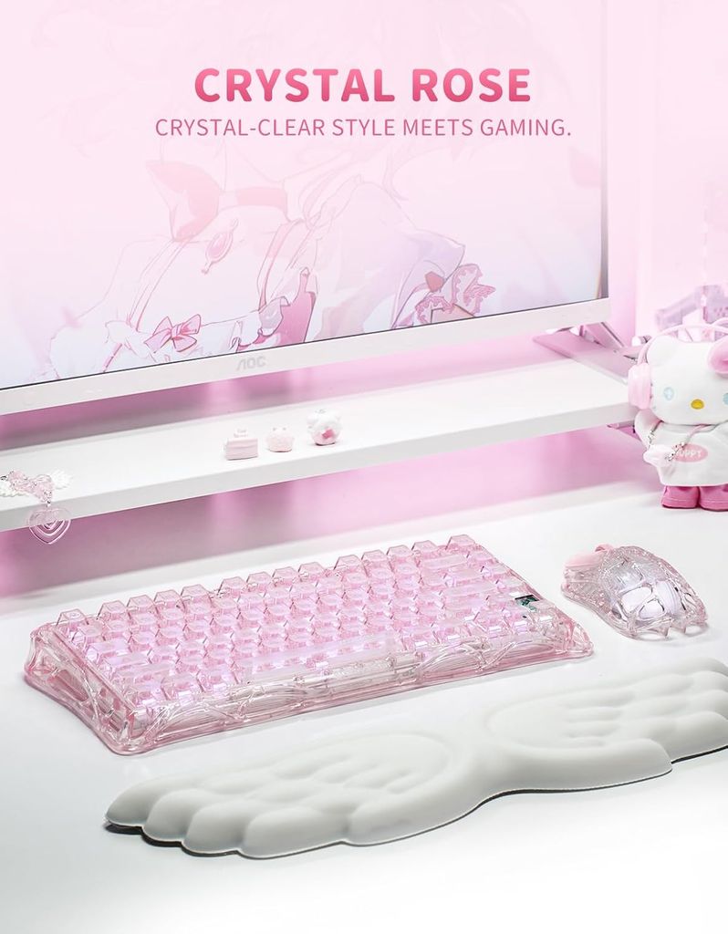 Bàn phím Gaming Gravastar Mercury K1 Lite - Crystal Rose