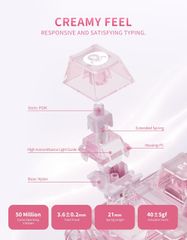 Bàn phím Gaming Gravastar Mercury K1 Lite - Crystal Rose