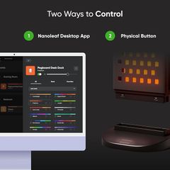 Đèn Bàn Nanoleaf Pegboard Desk Dock – Hub 3 Trong 1, LED RGB 2 Mặt, USB-A/USB-C, Pegboard Lưu Trữ 950mm