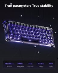Bàn phím cơ Magnetic HE Gaming Gravastar Mercury V60 Pro - Gunmental Smoke