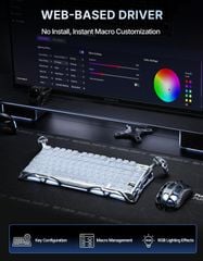 Bàn phím Gaming Gravastar Mercury K1 Pro - Ghost Silver
