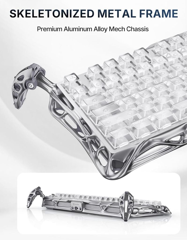 Bàn phím Gaming Gravastar Mercury K1 Pro - Ghost Silver