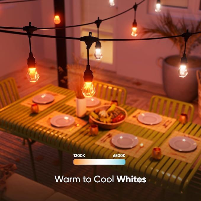 Đèn Dây Ngoài Trời Thông Minh Nanoleaf Outdoor String Lights 15M – RGBWIC 16 Triệu Màu, Chống Nước IP65, Matter/Wi-Fi/Bluetooth