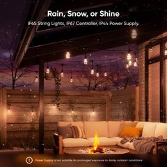 Đèn Dây Ngoài Trời Thông Minh Nanoleaf Outdoor String Lights 15M – RGBWIC 16 Triệu Màu, Chống Nước IP65, Matter/Wi-Fi/Bluetooth