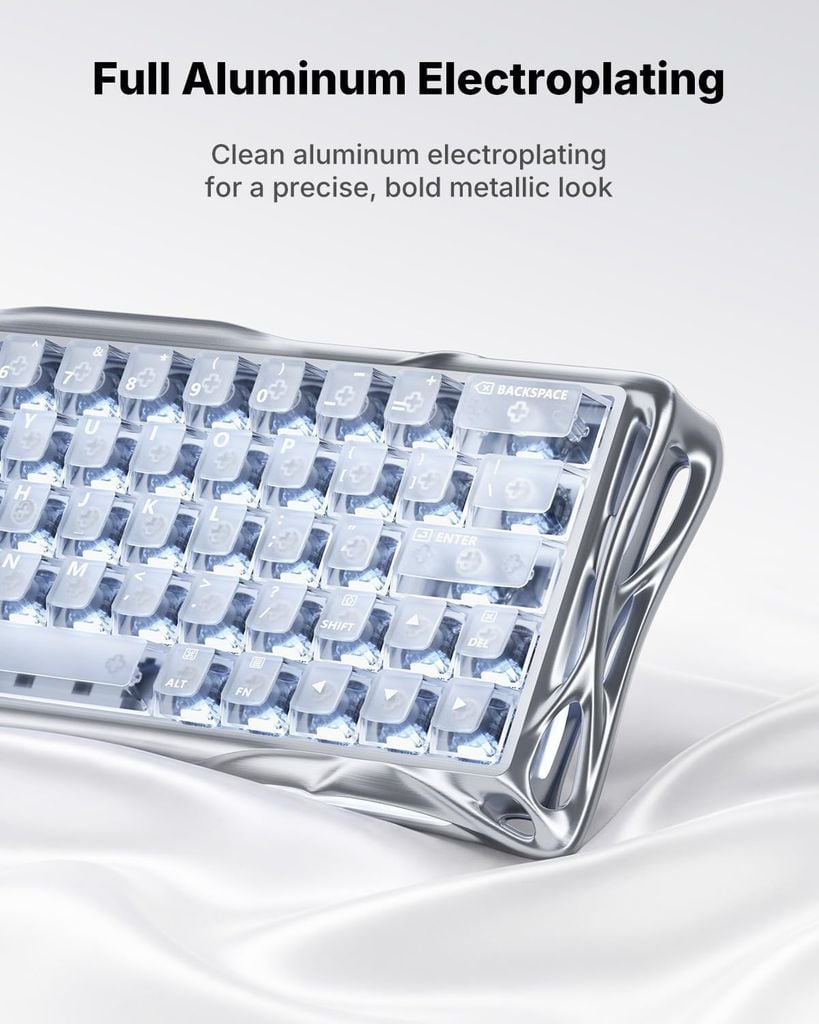 Bàn phím cơ Magnetic HE Gaming Gravastar Mercury V60 Pro - Silver Frost