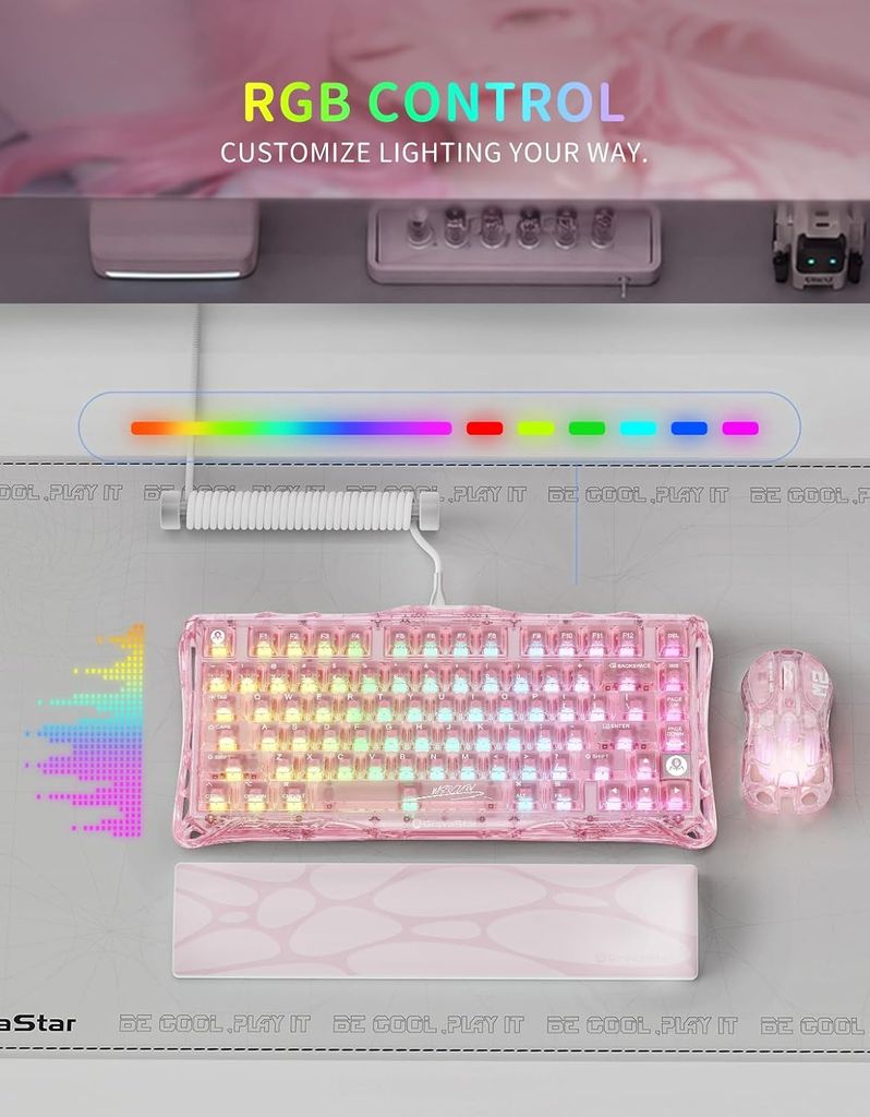 Bàn phím Gaming Gravastar Mercury K1 Lite - Crystal Rose