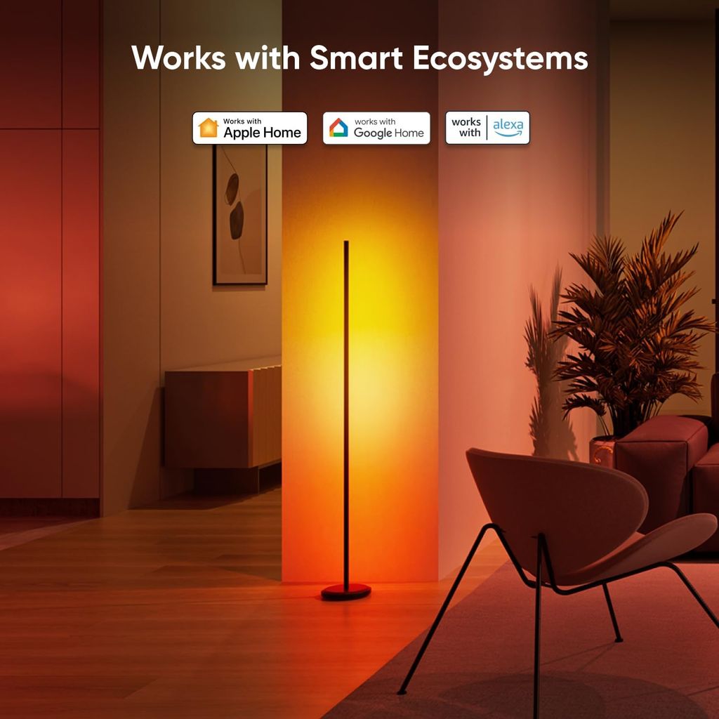 Đèn Cây Thông Minh Nanoleaf Matter Smart Floor Lamp – 16 Triệu Màu, 1700lm, Đồng Bộ Nhạc, Điều Khiển Giọng Nói