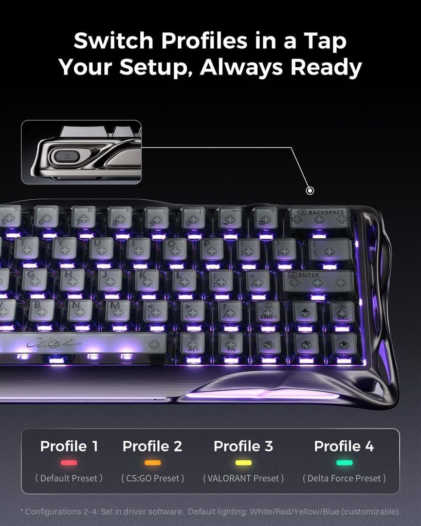 Bàn phím cơ Magnetic HE Gaming Gravastar Mercury V60 Pro - Gunmental Smoke