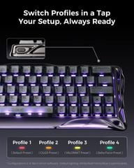 Bàn phím cơ Magnetic HE Gaming Gravastar Mercury V60 Pro - Gunmental Smoke