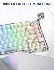 Bàn phím Gaming Gravastar Mercury K1 Pro - Ghost Silver