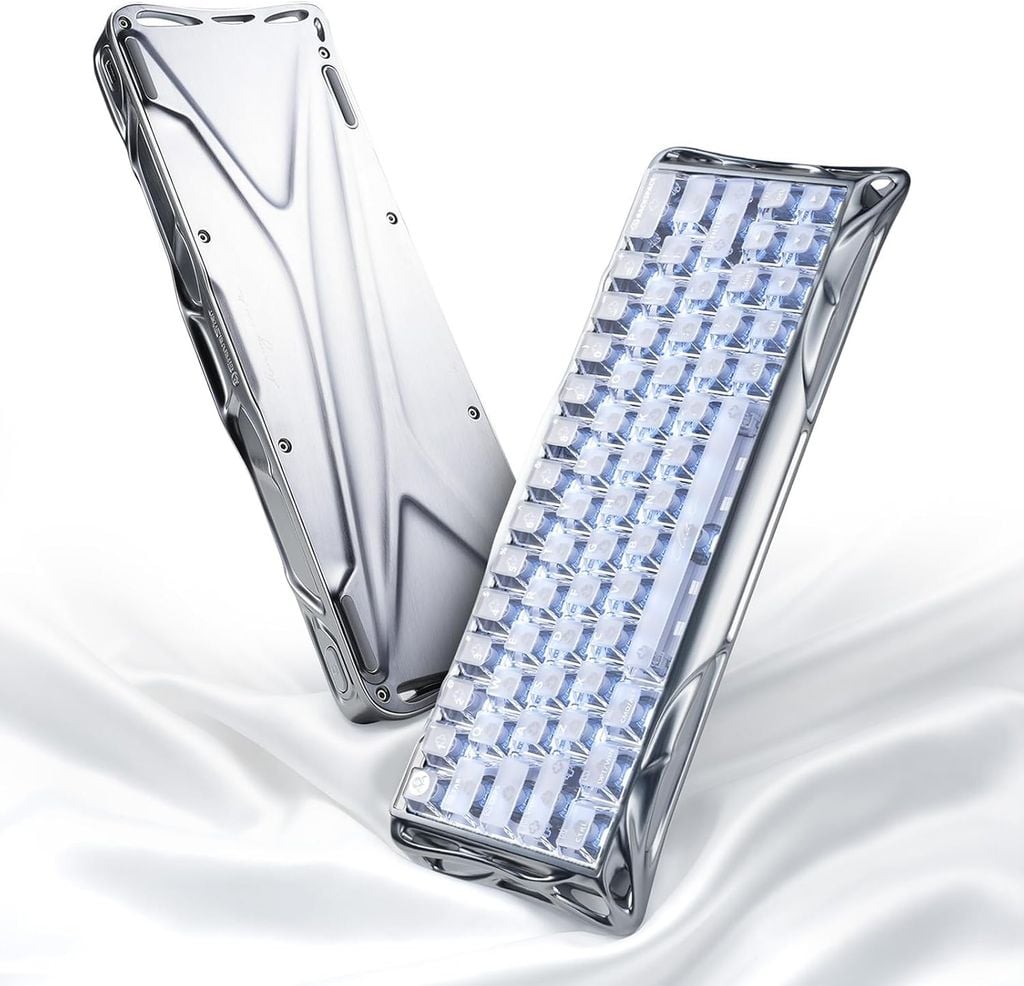 Bàn phím cơ Magnetic HE Gaming Gravastar Mercury V60 Pro - Silver Frost