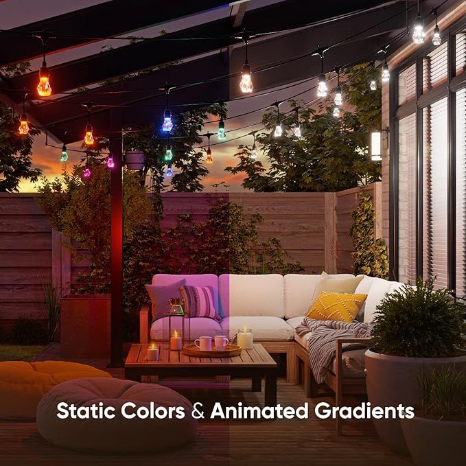 Đèn Dây Ngoài Trời Thông Minh Nanoleaf Outdoor String Lights 15M – RGBWIC 16 Triệu Màu, Chống Nước IP65, Matter/Wi-Fi/Bluetooth