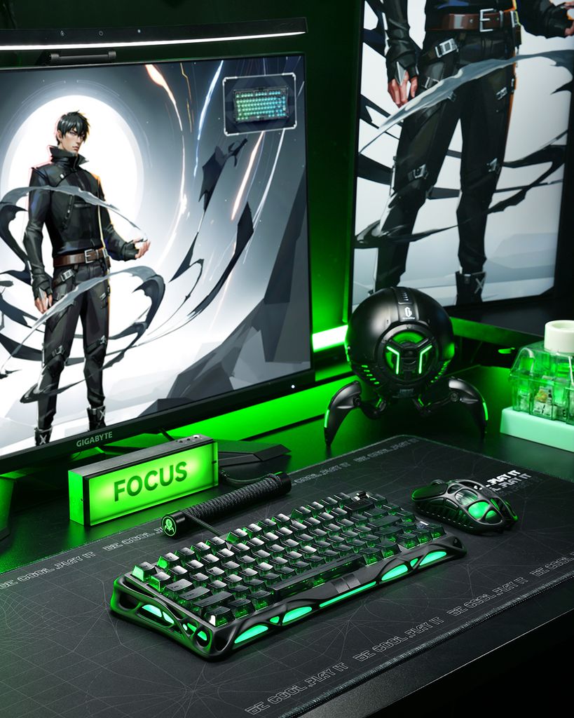 Bàn phím cơ Magnetic HE Gaming Gravastar Mercury V75 - Stealth Black