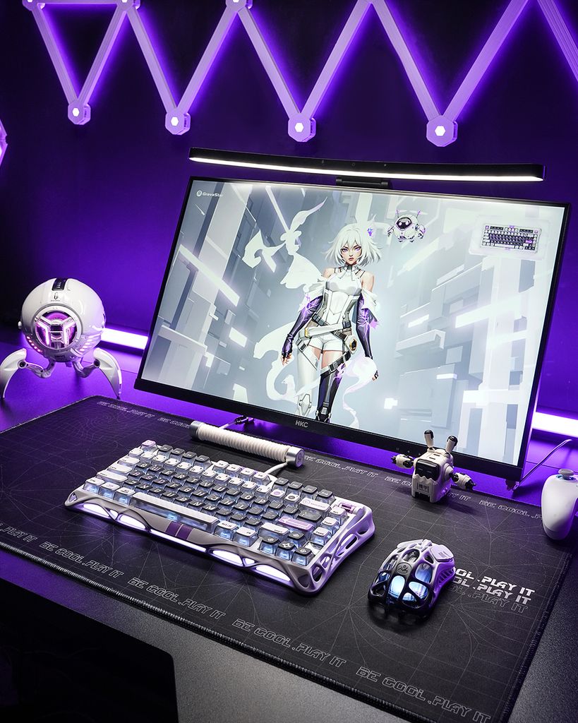 Bàn phím cơ Magnetic HE Gaming Gravastar Mercury V75 - Mecha Gray