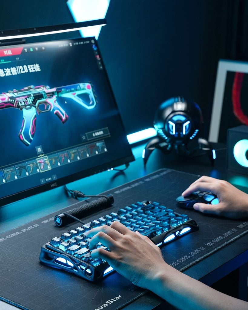 Bàn phím cơ Magnetic HE Gaming Gravastar Mercury V75 - Stealth Black