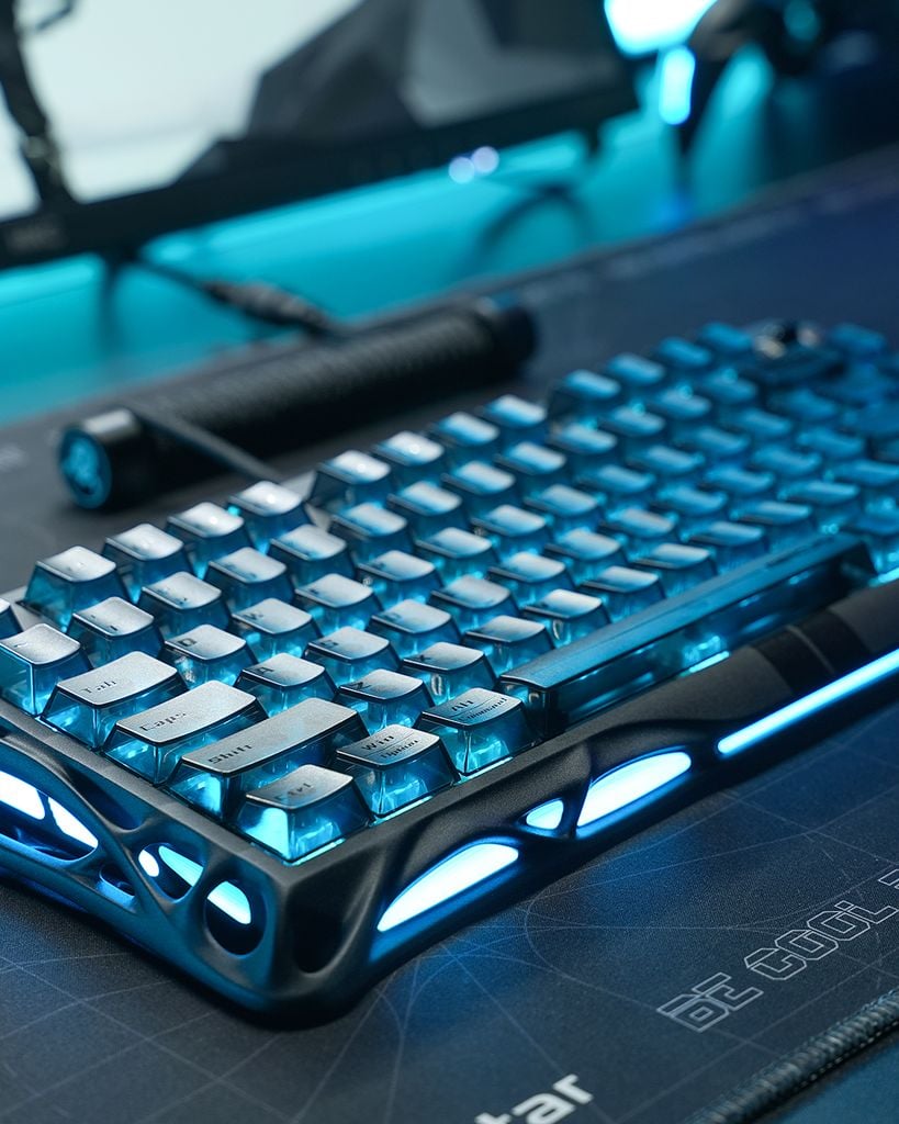 Bàn phím cơ Magnetic HE Gaming Gravastar Mercury V75 - Stealth Black