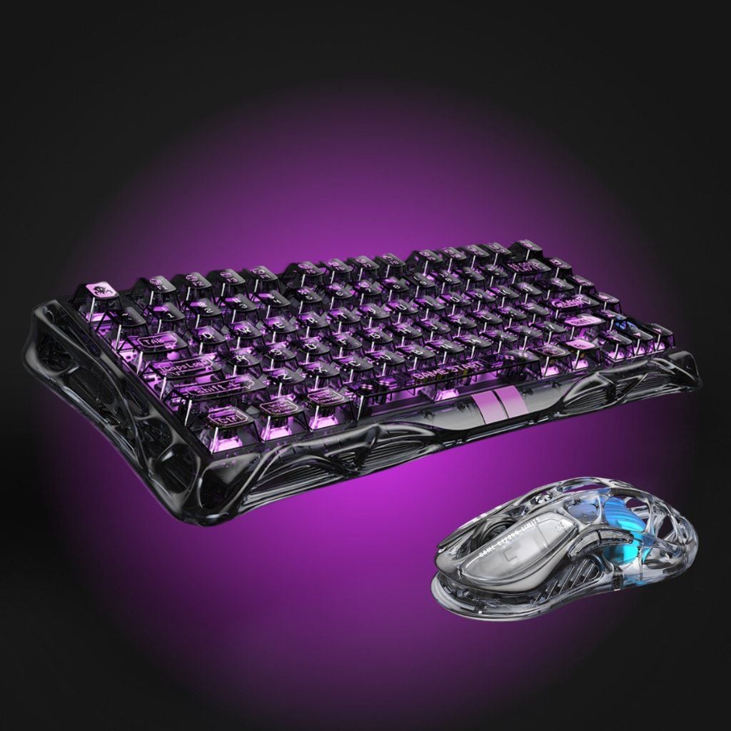 Bàn phím cơ Magnetic HE Gaming Gravastar Mercury V75 Lite  - Transparent Black