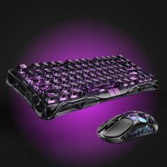 Bàn phím cơ Magnetic HE Gaming Gravastar Mercury V75 Lite  - Transparent Black