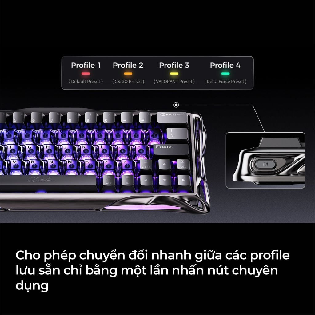 Bàn phím Gaming HE Gravastar Magnetic V60 Pro