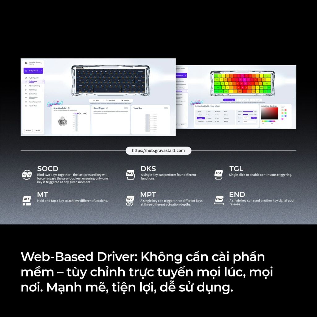 Bàn phím Gaming HE Gravastar Magnetic V60 Pro