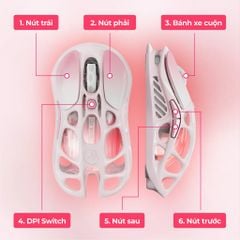 Chuột Gaming không dây Gravastar Mercury M1 Pro - Sakura Pink